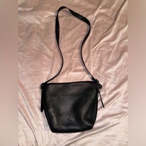 COACH shoulder bag, leather with long, adjustable strap
